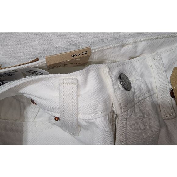 Levi's 501 original 26x30 sit at waist women-button fly white - Picture 6 of 7
